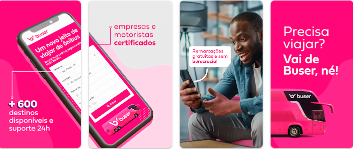 Aplicativo de ônibus viagem
