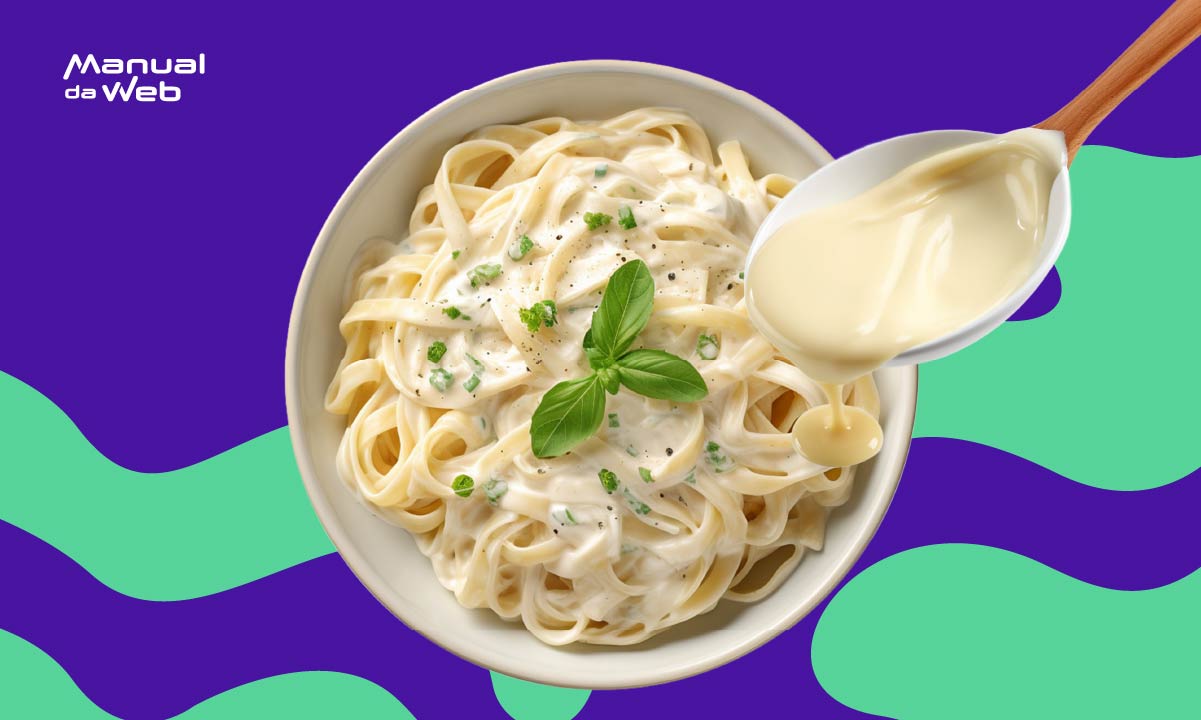 Molho branco para macarrão