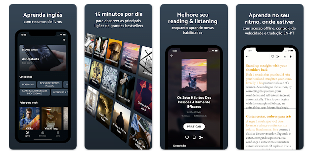 Aprenda inglês com livros e áudios livros nesse app grátis 2 Aprender inglês com livros