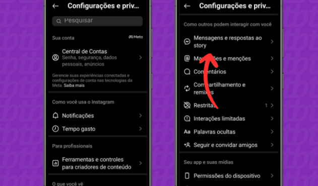 Como tirar o status de online do Instagram