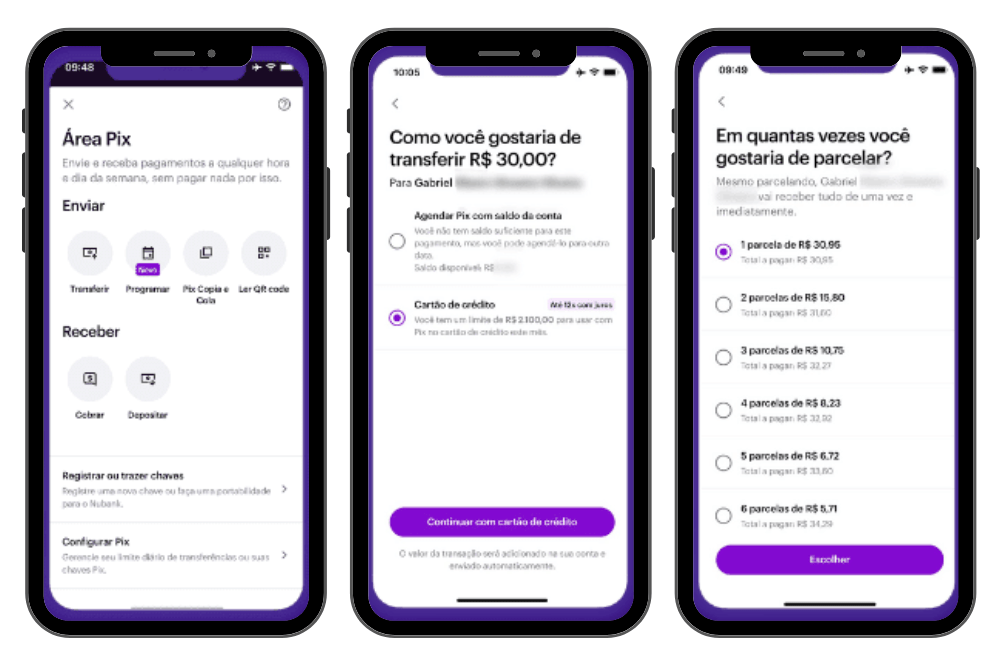 Pix com cartão de crédito