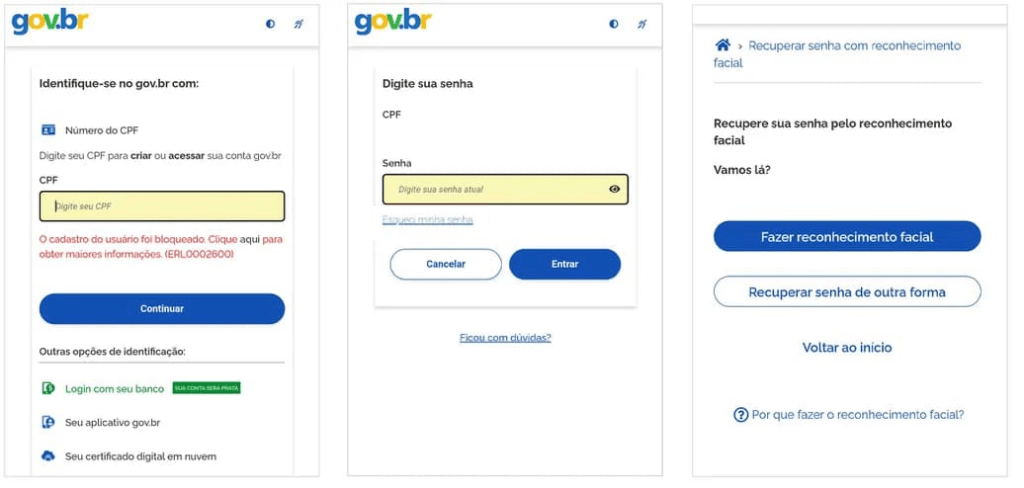 Como desbloquear conta Gov.Br