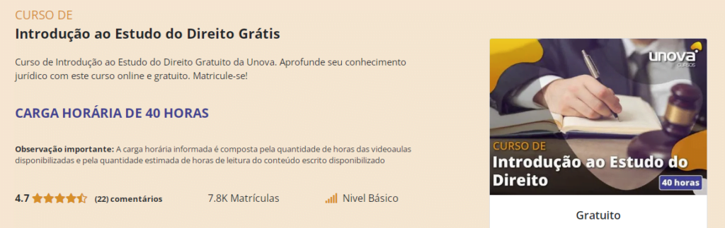 Curso de introdução ao estudo do direito grátis