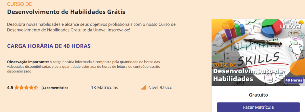 Curso grátis de desenvolvimento de habilidades: conheça e se inscreva 1 Curso grátis de desenvolvimento de habilidades