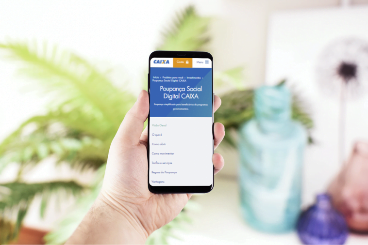 Como abrir uma conta poupança na Caixa pelo celular