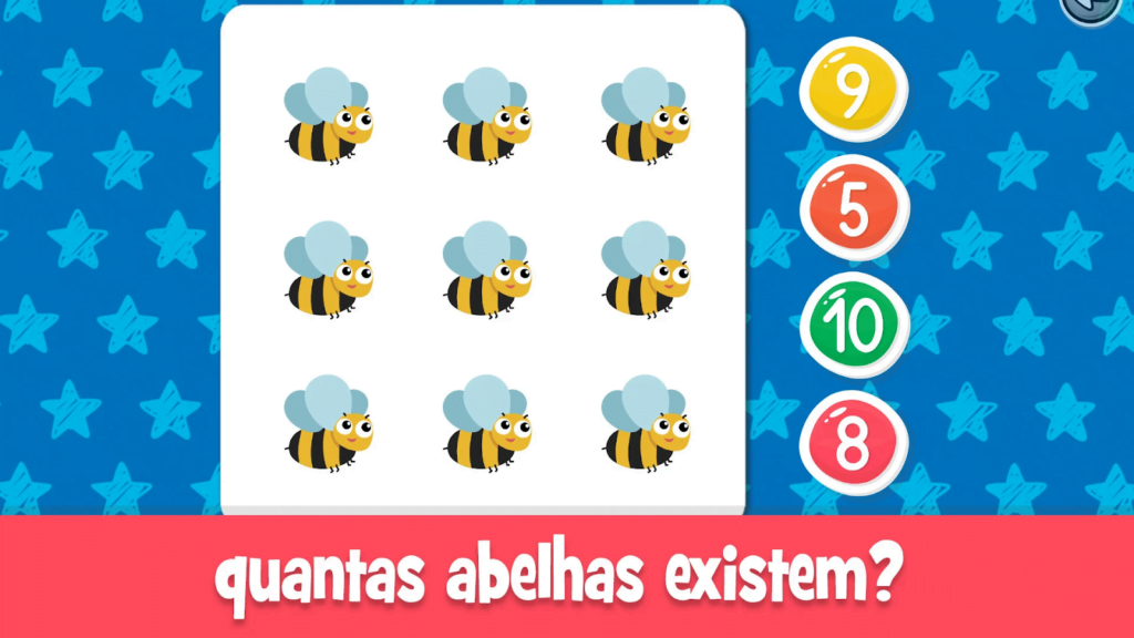 Aplicativo para crianças aprenderem números