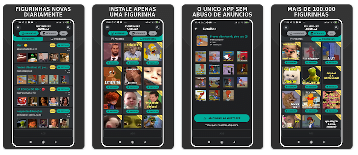 Aplicativo de figurinhas animadas para WhatsApp