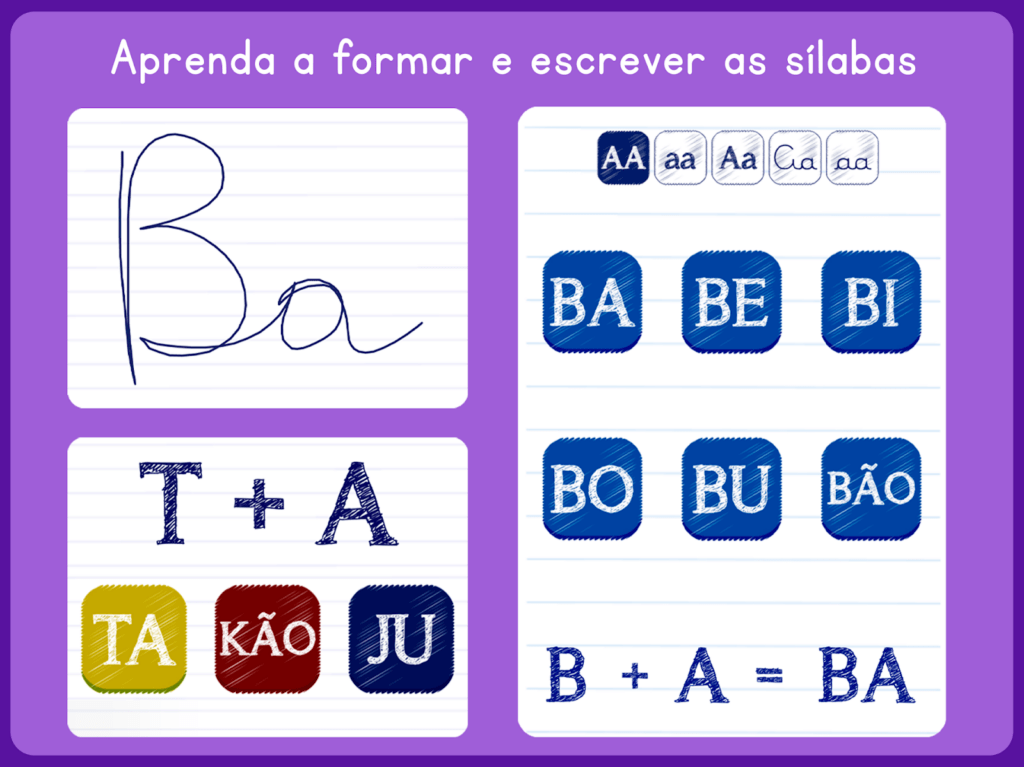 Aplicativo para crianças aprenderem sílabas