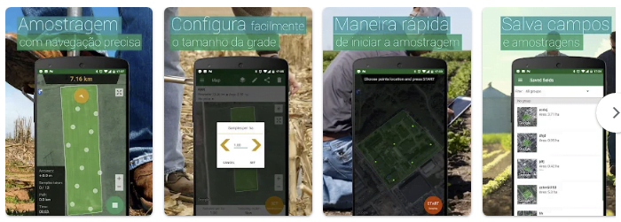Aplicativo para recolher amostras de solo