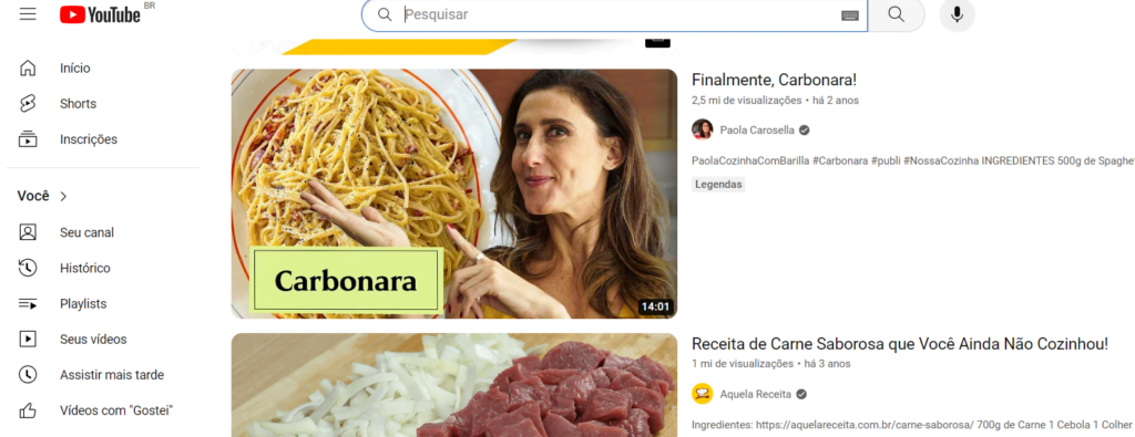 Tutoriais mais procurados no YouTube