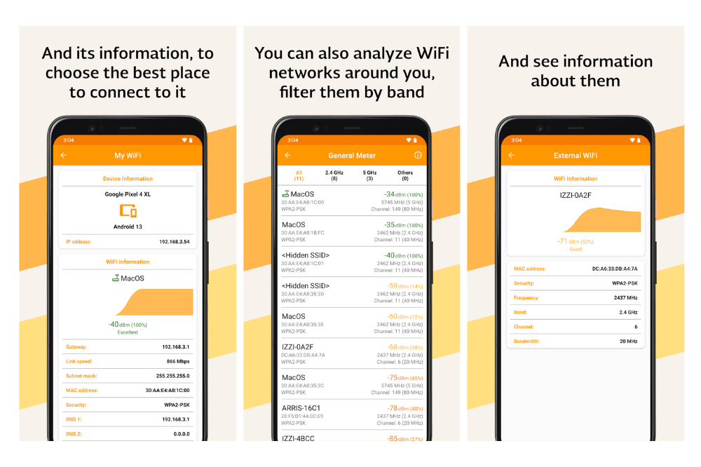 Aplicativo para medir força sinal Wi-Fi