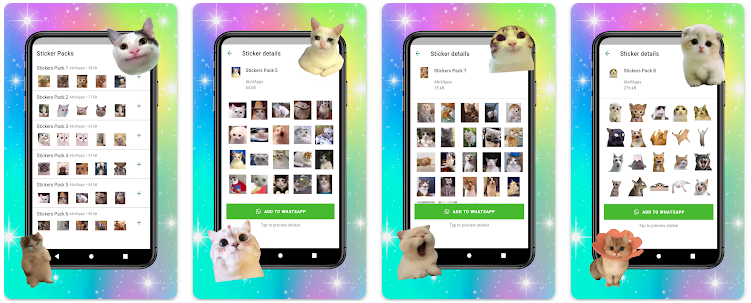 Aplicativo de figurinhas de gatinhos para WhatsApp