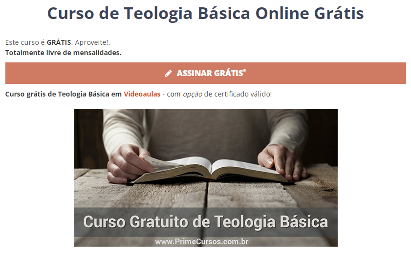 Cursos online gratuitos de Teologia: baixe o app e aproveite 7 Cursos gratuitos de teologia