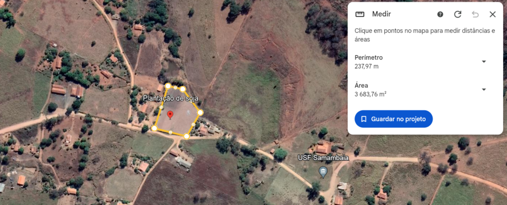 Aplicativo GPS para medir área rural