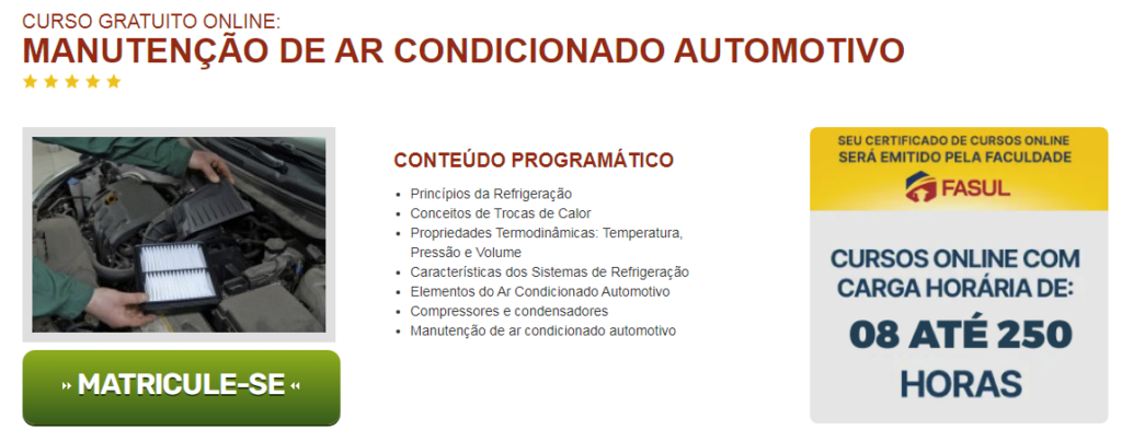 Curso de ar condicionado automotivo