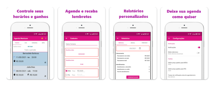 Agenda online para manicure