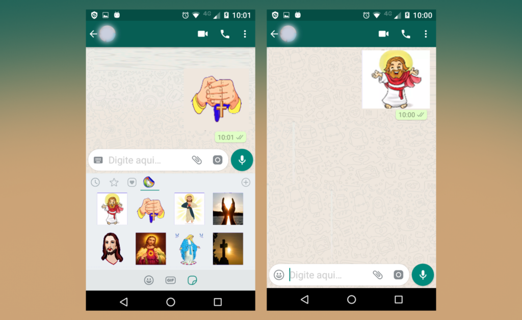 Figurinha de boa noite com Jesus para WhatsApp