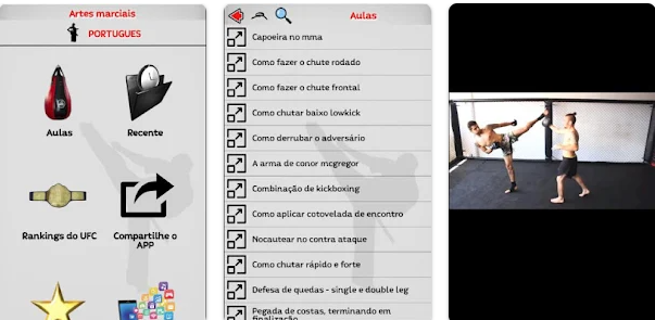 App de treinamento e exercícios de artes marciais online 100% grátis 2 Exercícios de artes marciais