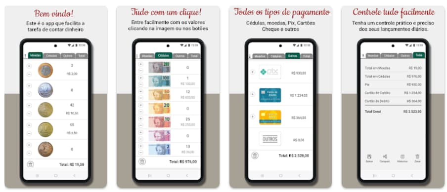 Aplicativo para contar dinheiro com mais rapidez e menos erros 4 Aplicativo para contar dinheiro