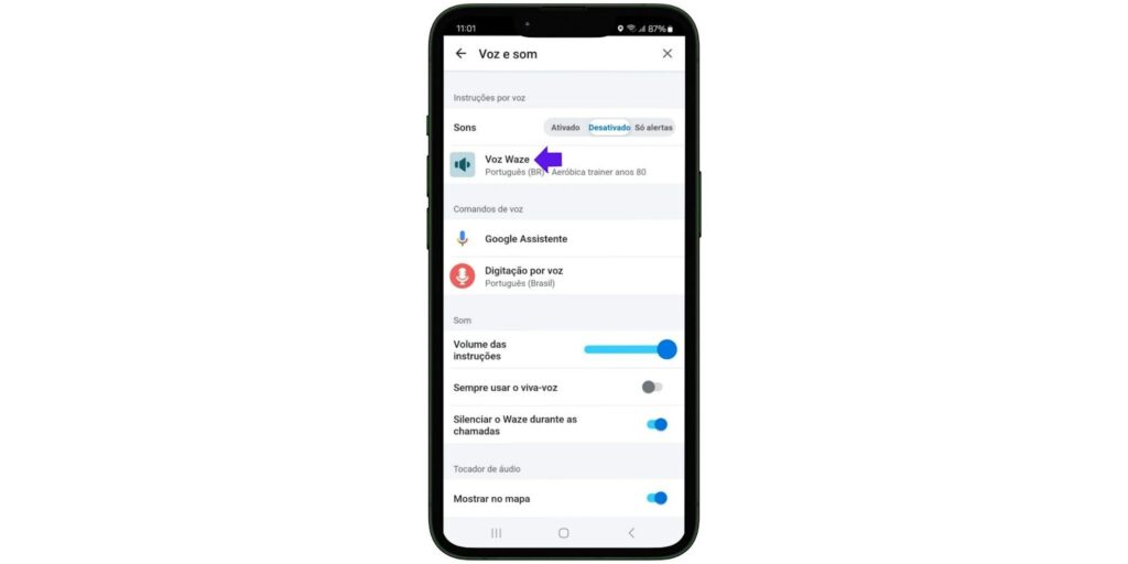 Colocar a voz do filho no Waze