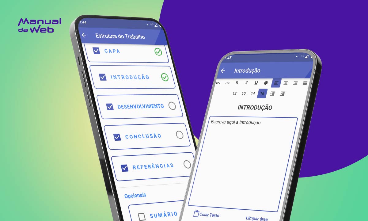 Capa de trabalho escolar