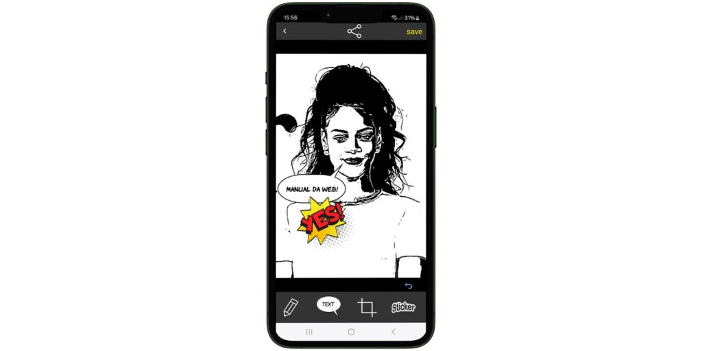 Divirta-se usando o app para transformar foto em quadrinhos 8 Transformar foto em quadrinhos