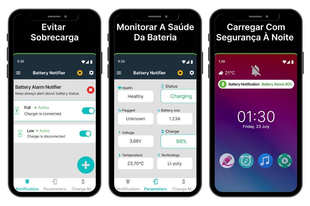 App de alerta de bateria para monitorar o status de bateria do seu celular 5 Alerta de bateria