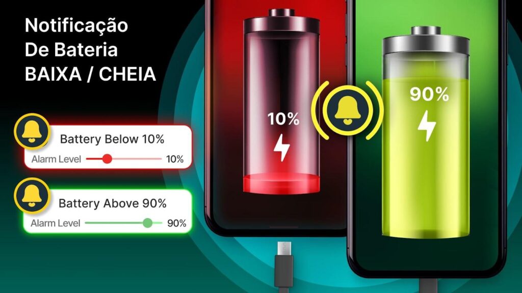 App de alerta de bateria para monitorar o status de bateria do seu celular 6 Alerta de bateria