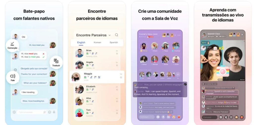 Aplicativo para falar inglês com nativos 100% grátis e confiável 2 Aplicativo para falar inglês com nativos