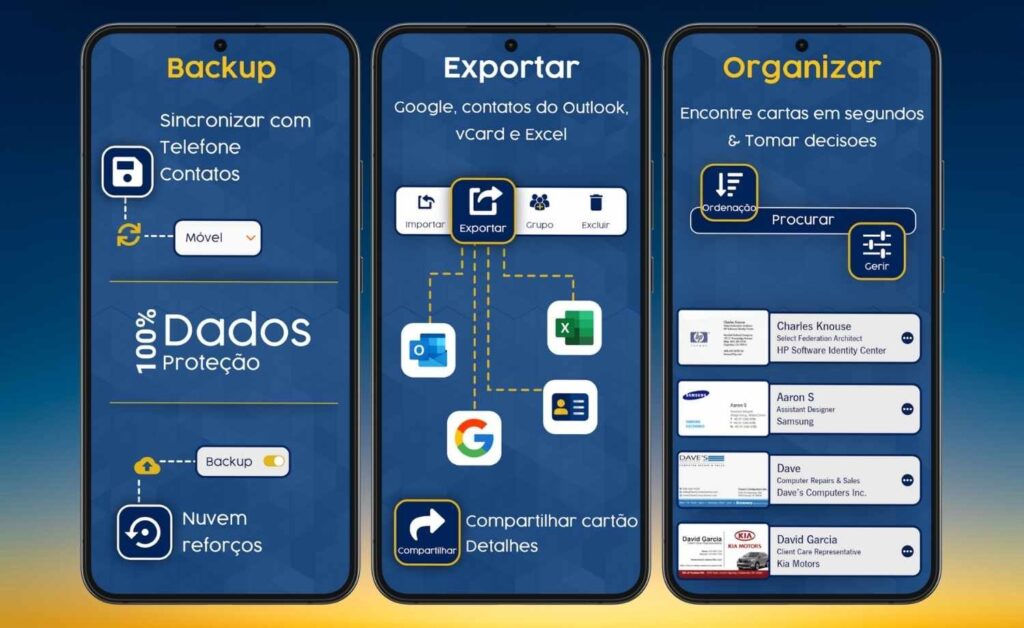 Scanner de cartão de visita