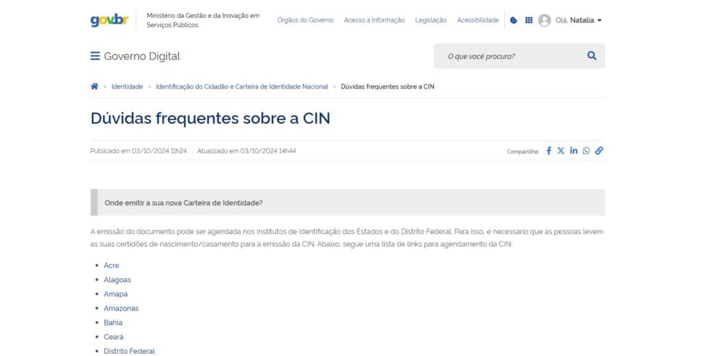 Carteira de Identidade Nacional 2025: tudo o que você precisa saber 3 Carteira de Identidade Nacional