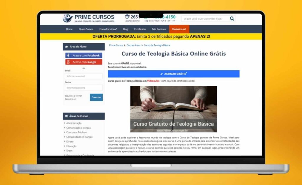 Curso de Teologia gratuito online