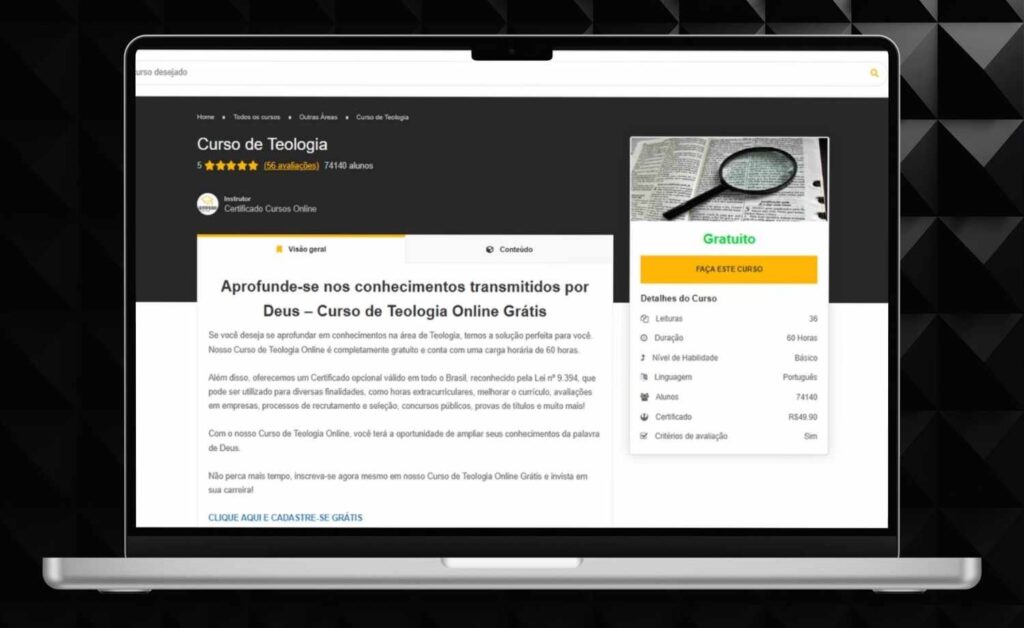 Curso de Teologia gratuito online
