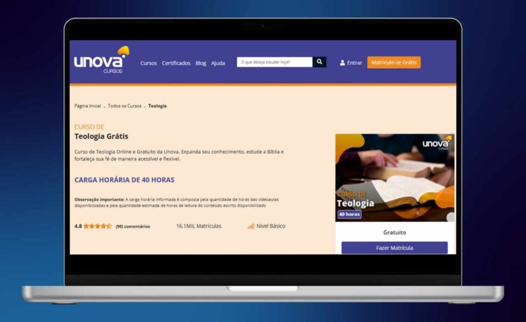 Curso de Teologia gratuito online