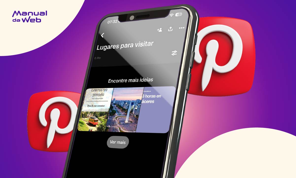 Encontrar pastas no Pinterest