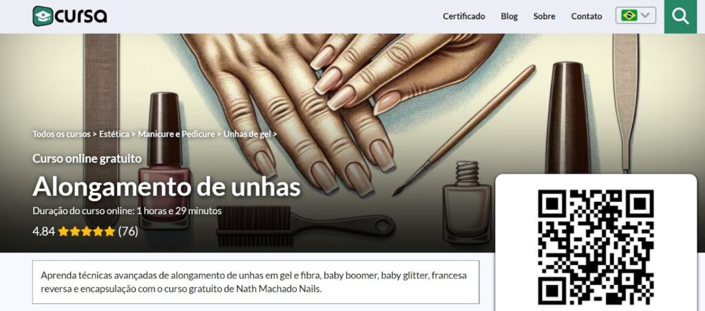Curso de Alongamento de Unhas gratuito, online e com certificado 2 Curso de Alongamento de Unhas