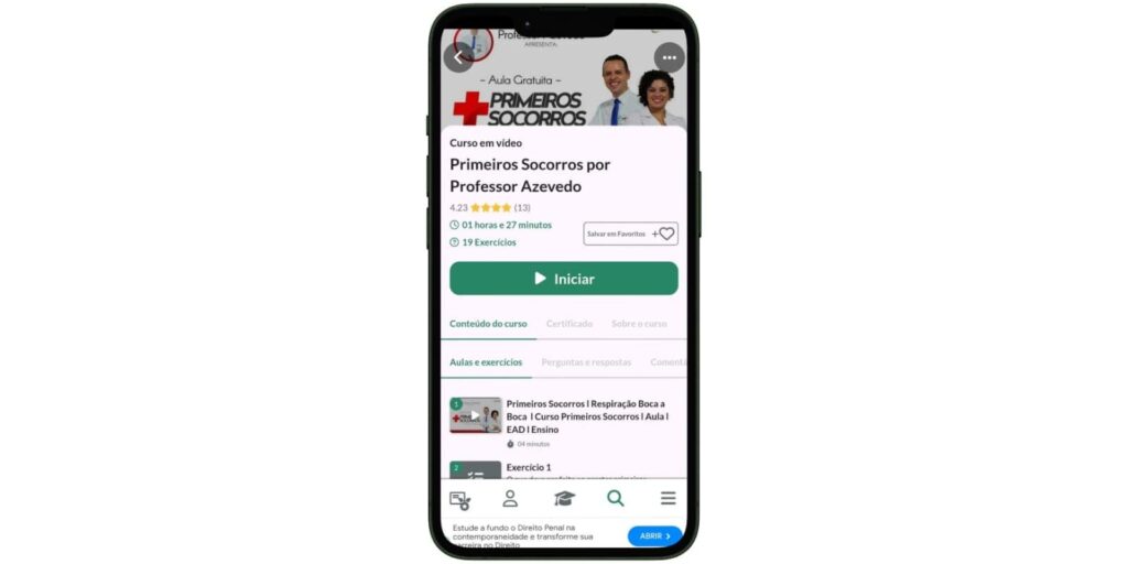 Curso de Primeiros Socorros grátis