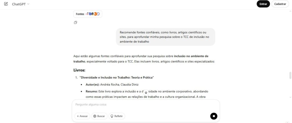 Prompts do ChatGPT para o TCC