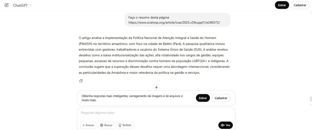 Prompts do ChatGPT para o TCC