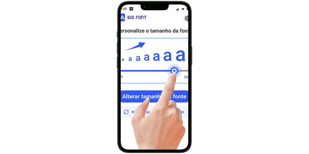 App que aumenta a letra