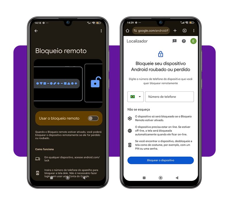 Proteção contra roubo no celular