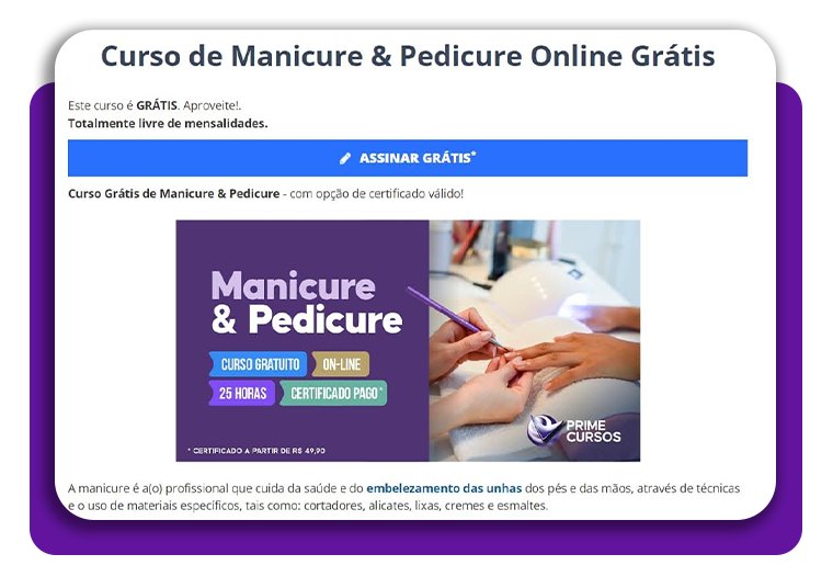 Cursos para manicures