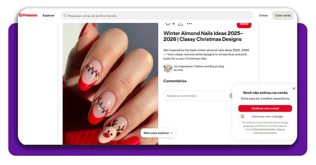 15 ideias de unhas decoradas para o Natal: inspire-se 14 Unhas decoradas para o Natal