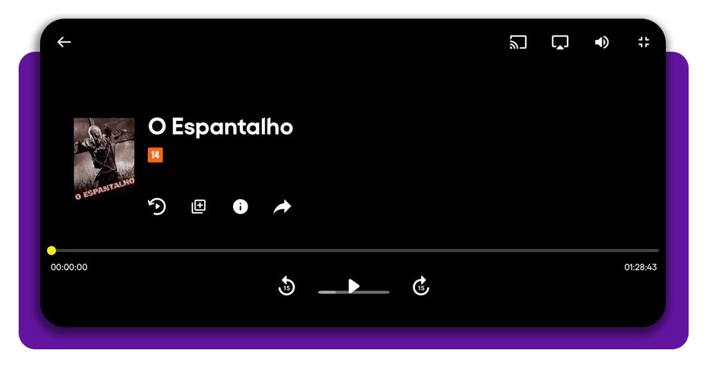 Aplicativo de filmes de terror