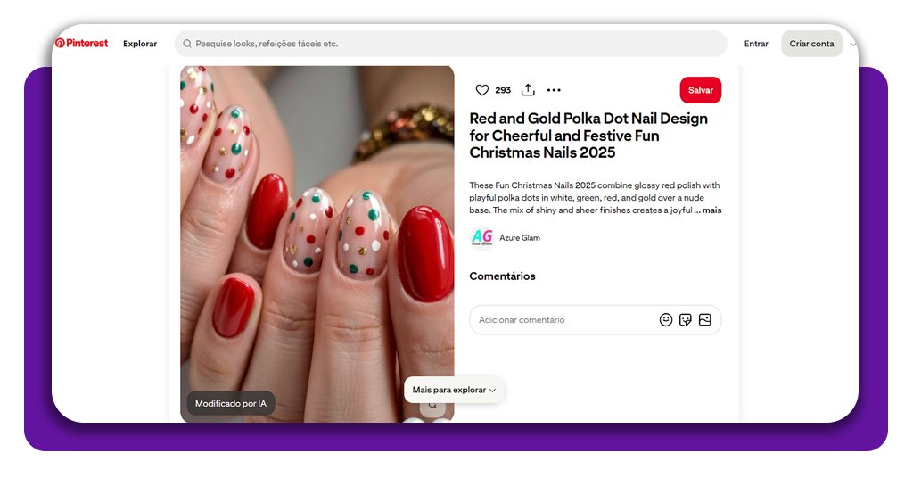 15 ideias de unhas decoradas para o Natal: inspire-se 9 Unhas decoradas para o Natal