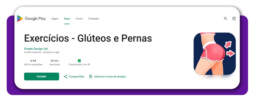 Aplicativo para treinar glúteos