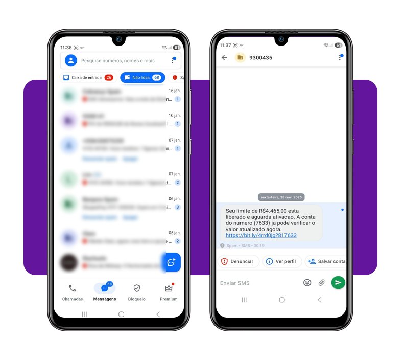 Identifique gratuitamente SMS de golpistas recebidos no celular 4 SMS de golpistas