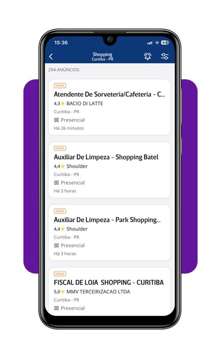 Emprego em shopping: acesse vagas e se cadastre grátis pelo celular 5 Corpo 4 Vagas em shopping
