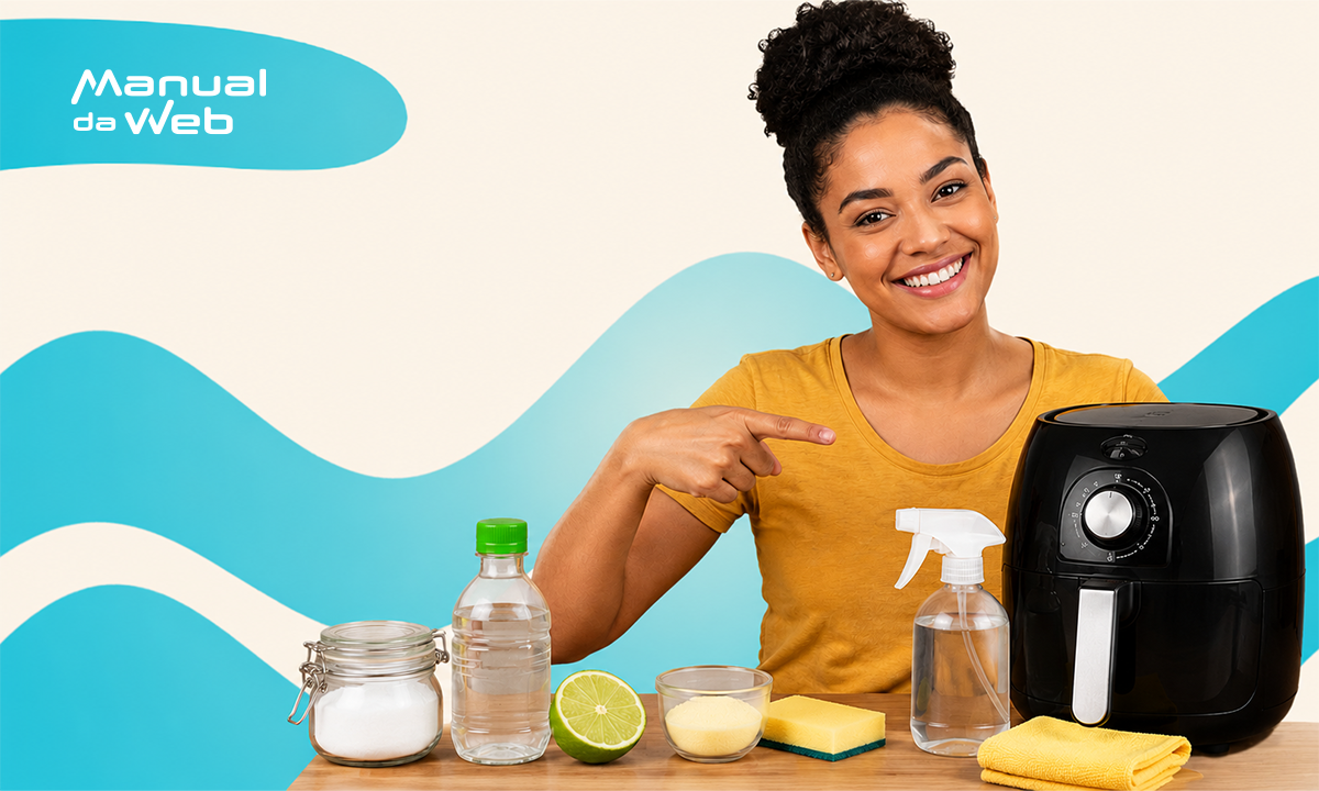 Como limpar a Airfryer com 6 produtos que você tem em casa