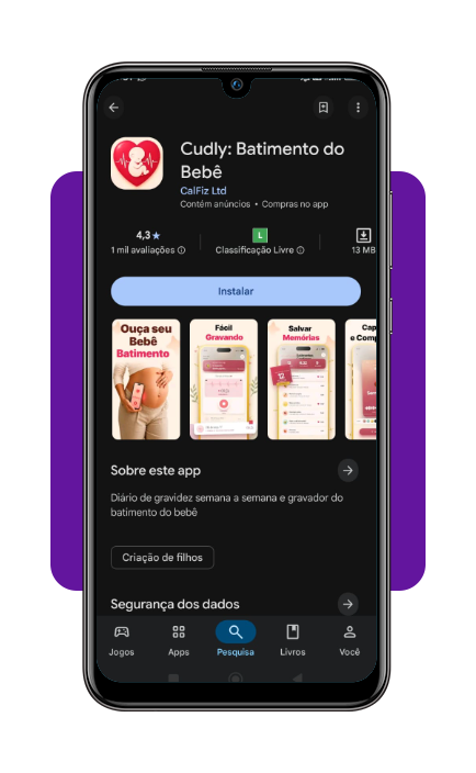 Ouvir batimentos do bebê: aplicativo simulador de Doppler fetal 2 IMG 6189 01